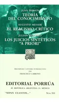Comprar TEORIA DEL CONOCIMIENTO, de Hessen, Juan;Messer, Augusto;Besteiro, Julián. Editorial Editorial Porrúa México en español