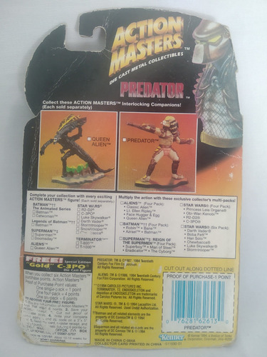 Imagen 4 de 4 de Depredador Action Master Die Cast Metal Kenner Vintage