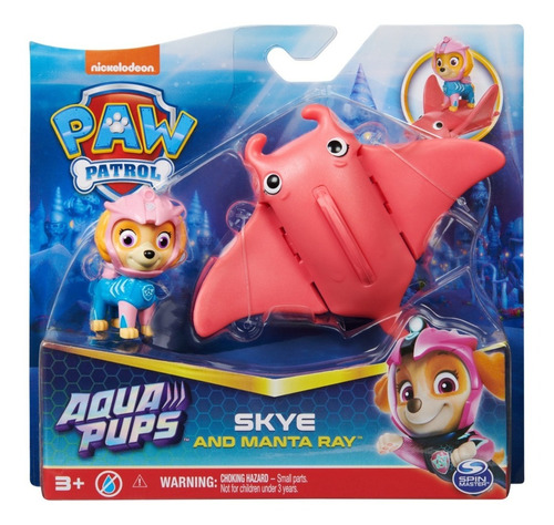 Paw Patrol, Figuras De Acción De Skye Y Mantarraya