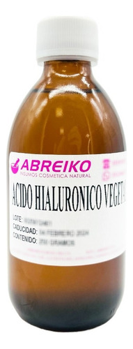 Acido Hialuronico Vegetal Liquido (uso Cosmetico) 250 Gramos Tipo de piel UNIVERSAL