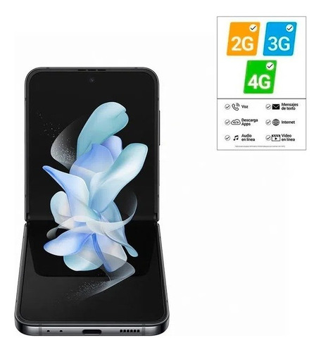 Celular Samsung Galaxy Zflip4 Gris Dual Sim 256gb Ram 8gb