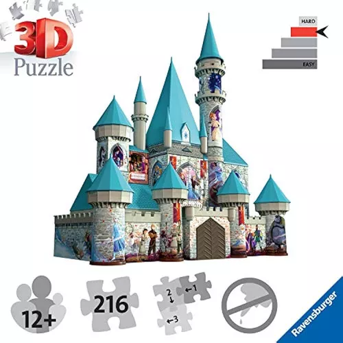 Ravensburger 11156 - Castillo de Frozen 2 de Disney - Rompecabezas 3D de  216 piezas para niños y adultos - Tecnología Easy Click con piezas que