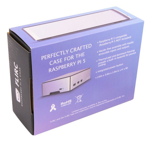 Carcasa Raspberry Pi 5 Disipador Aluminio Pad Térmico Flirc