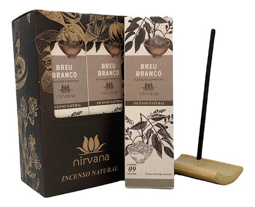 Incenso Nirvana - Linha Tradicional - Aromas Fragrância Breu Branco