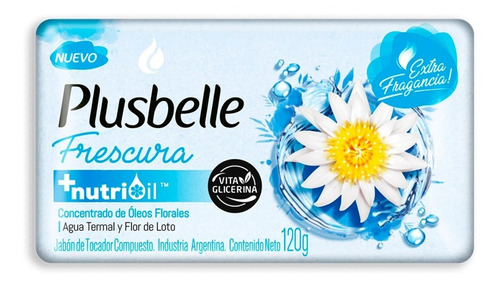 Jabon De Tocador En Barra Frescura Plusbelle 120g