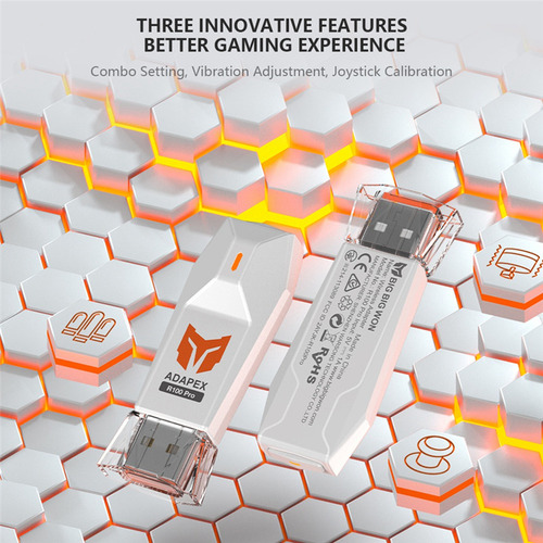 Adaptador Inalámbrico R100 Pro Usb Receptor Gamepad Para Gam
