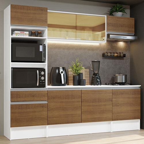 Cocina Integral Completa Modular Madesa Diamante con Encimera Color Marrón