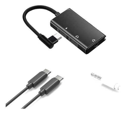 Adaptador De Auriculares 3 En 1 C Para Teléfono Pd60w Charge