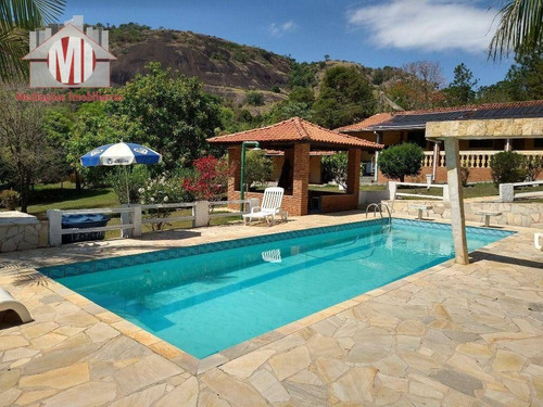 Imagem 1 de 30 de Chácara Maravilhosa Com 05 Dormitórios, Piscina, Campinho, Pomar, Local Arborizado, Vista Linda, À Venda, 2560 M² Por R$ 680.000 - Rural - Socorro/sp - Ch0792