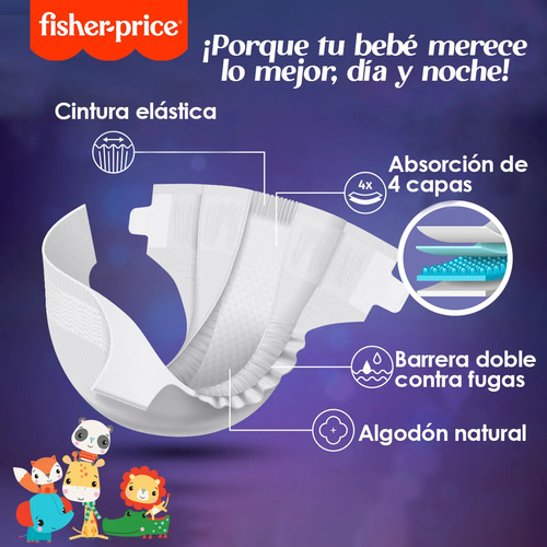 Pañales 40pz Para Bebe Etapa 1 Sin Fugas Unisex Fisher-price Etapa 1 Sin Género
