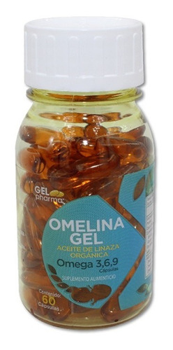 Omelina Gel Aceite De Linaza Omega 3, 6, 9 | 60 Cápsulas Sabor No