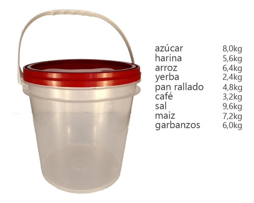 Imagen 2 de 2 de Balde De 8000 Cc / 8 Litros Con Tapa X 10 Unidades