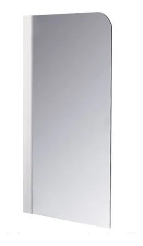 Mampara Baja Rebatible 90x140 Cm Cromo Vidrio Transp. Ferrum