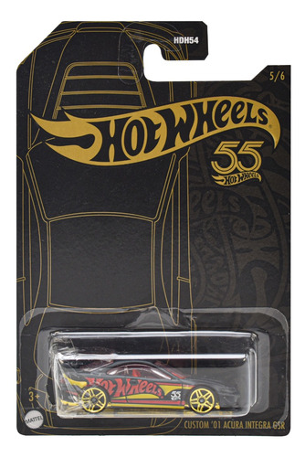 Hot Wheels 55 Aniversario Custom Acura Integra Gsr Mattel Cd Color Negro/dorado