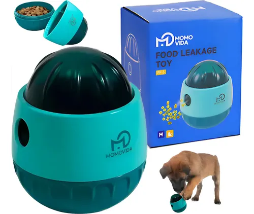 Juguetes Para Perro Interactivo Dispensador De Comida Azul Momovi...