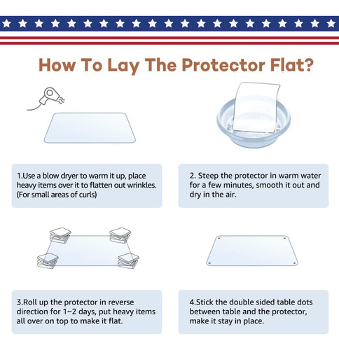 Rostikong Protector De Mesa De Pvc Transparente 16 X 72 P...