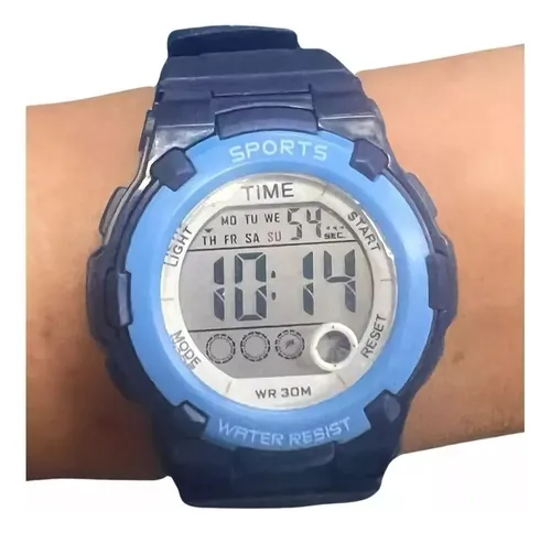 Reloj Time Digital Ni os Sumergible Crono Luz Taggershop