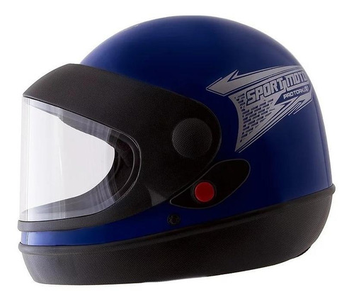 Capacete Masculino Adulto Sport Moto Pro Tork Cor Azul Desenho Solid Tamanho do capacete 56