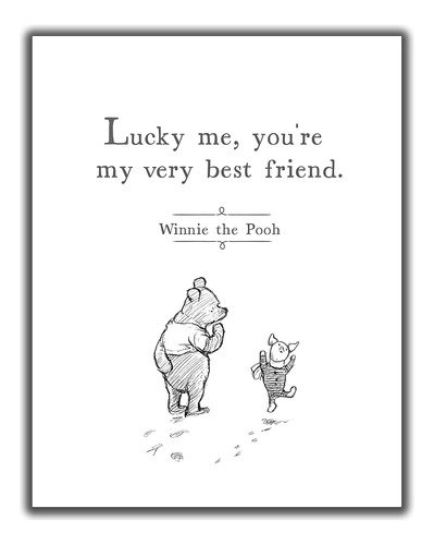 Arte De Pared De Winniethepooh, 11x14 Sin Marco Decorac...