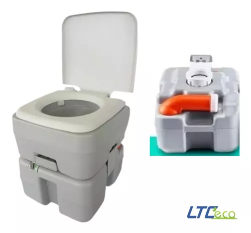 Baño químico portátil 20 litros (descarga triple con codo)