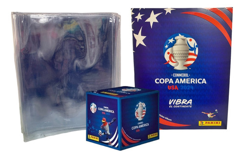  Album Pasta Blanda + Caja Laminas + Forro Copa America 2024