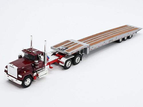 Tráiler A Escala 1/64 Mack Super-liner Talber 5553ta 60-1124 Color Vino / Gris
