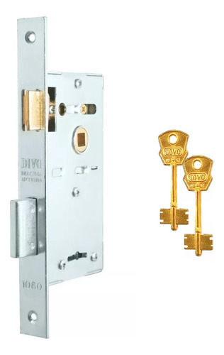 Cerradura De Seguridad Divo 1060 Doble Paleta Color Gris Con Dos Llaves | Segura Y Confiable