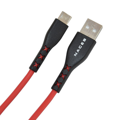 Naceb Cable Usb Tipo C 2.0 Carga Datos 1m 2.0a Na-0101 Color Rojo