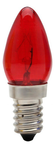 Lâmpada Decorativa Colorida 230v 10w E12 Vermelha
