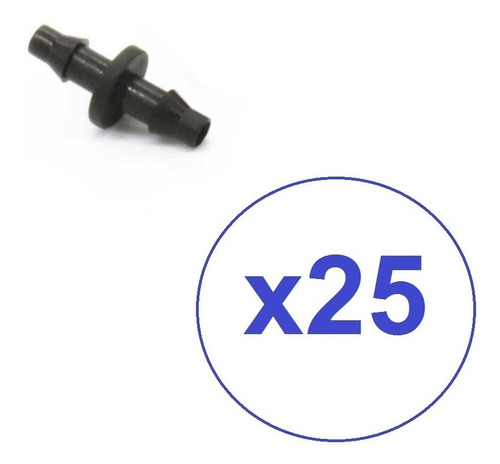 Conector Recto Microtubo 6x4mm Microaspersor X25u Riego