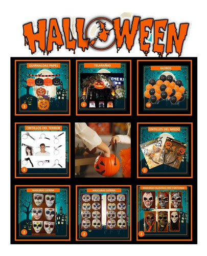 Set Fiesta Halloween / Decoración Halloween / Tiktok