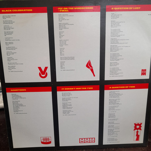 Vinil Lp Depeche Mode Black Celebration, Encarte, Ótimo