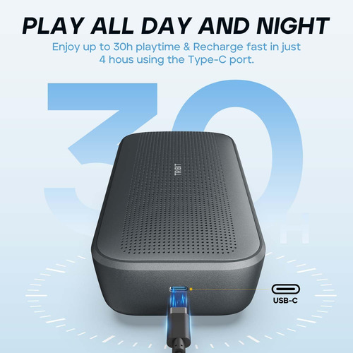 Altavoz Bluetooth Tribit Stormbox Flow 25 W 30 H Playtime Ip