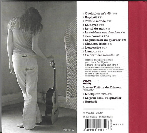C99 - Cd + Dvd - Carla Bruni - Quelqu'un M'a Dit - Lacrado