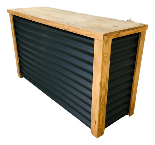 Mostrador Hierro Chapa Madera 100x45x100