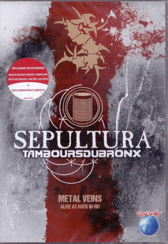 Dvd Sepultura - Tamboursduaronx Metal Veins [rock In Rio]