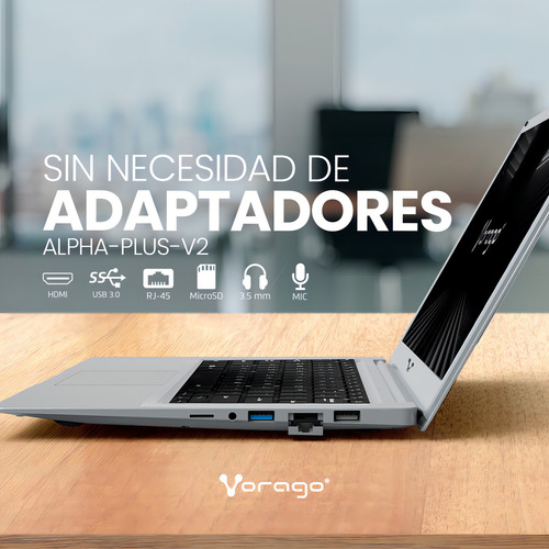 Laptop Vorago Alpha Plus V2 14 4gb 64+500gb Win 10 Plata