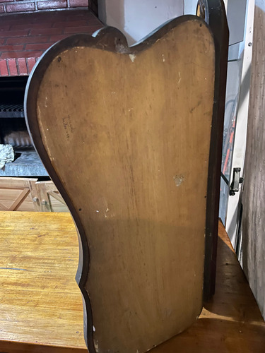 Espejo Tríptico Antiguo Estilo Frances Marrón Claro (Usado)