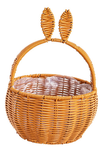 Contenedor Portátil De Cesta De Pascua Con Asa, 18x28cm,