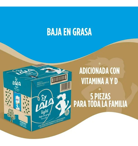 Leche Lala Light 12 Pzas De 1 L