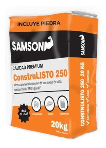 Imagen 1 de 1 de Cemento Constru Listo Saco 20kg Samson