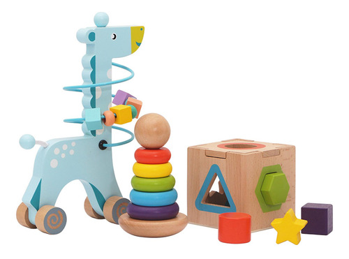 Cubo De Classificação De Formas Brinquedos De Madeira