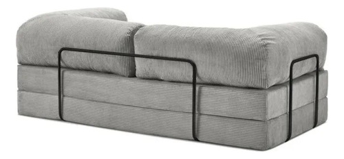 Sillon Teddy Sofa Cama En Caja 180x100x70cm 35kg/m3 Alta Den Gris Claro