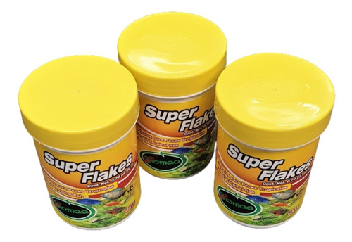 Alimento En Hojuelas Para Peces Tropicales Super Flakes 3 Pz