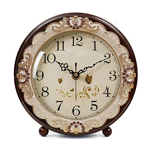 Justup Reloj De Mesa Vintage, Estilo Europeo Retro Sin Ticta