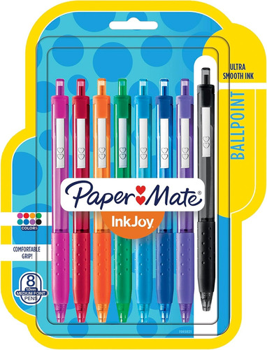 Boligrafo Paper Mate Mate Inkjoy Ultra Suave Blister 8unid