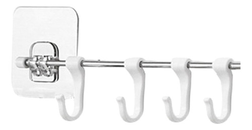 6 Ganchos Rack De Pared Autoadhesivo Rack De Cocina Rack