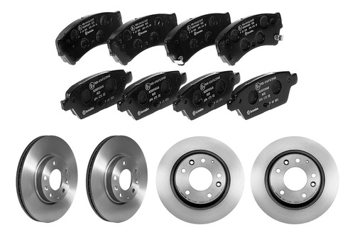 Jgo Balatas Bajos Metales Y Discos Del,tras Mkz 07 Brembo