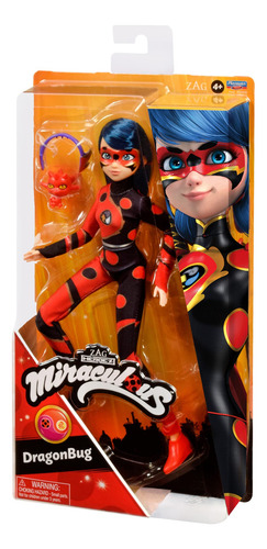 Muñeca De Moda 26.7 Cm Con Diadema De Kwami Y Dragón Ladybug