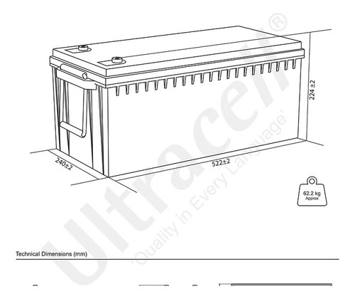 Bateria Agm Estacionaria Ultracell 200ah 12v X 10 Unidades